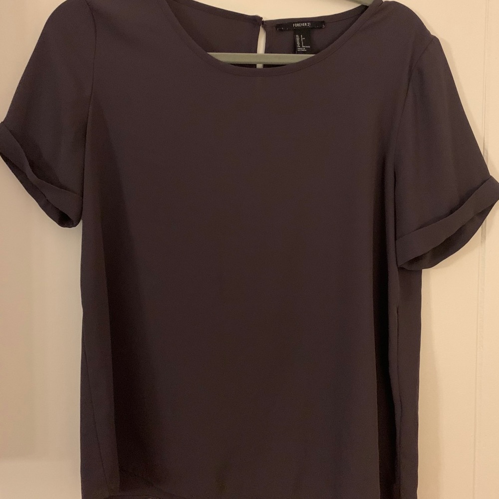 Rolled sleeve blouse